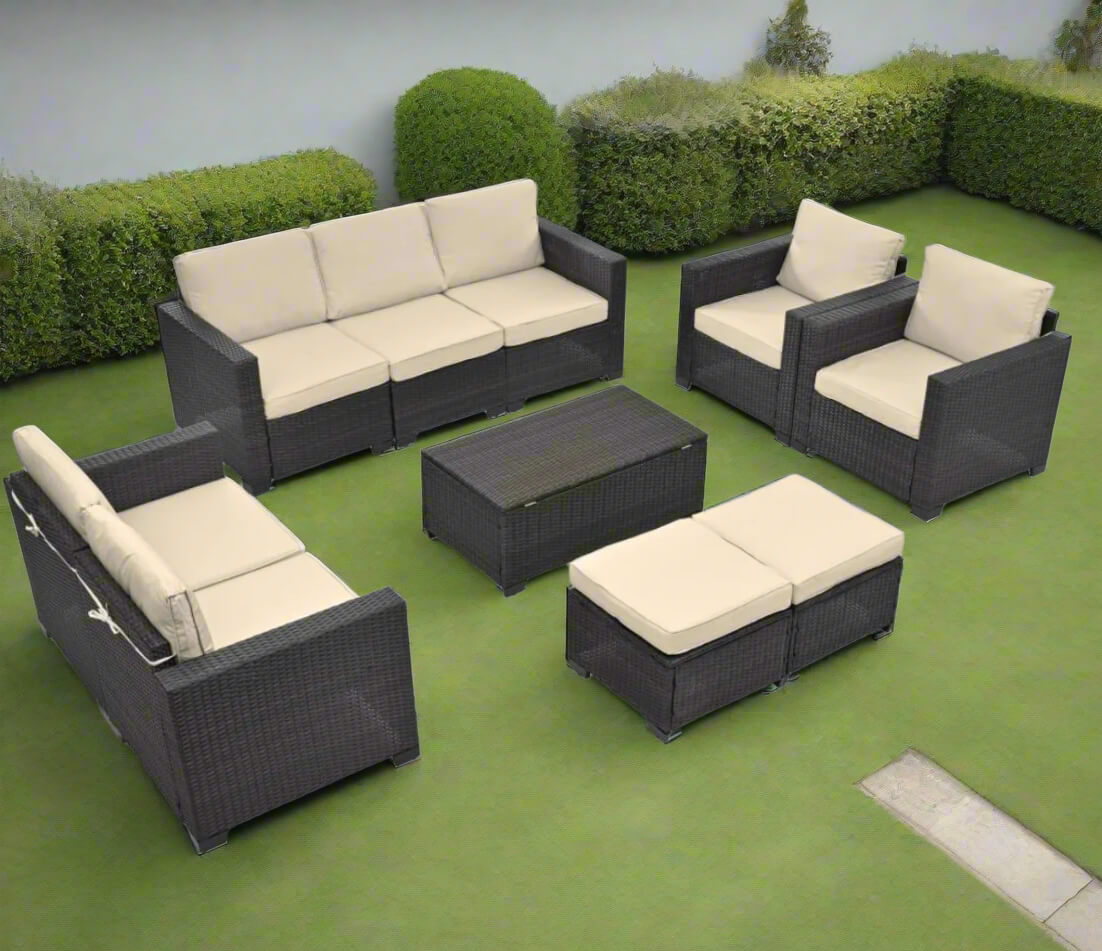 10 Piece Wicker Sectional Patio Set