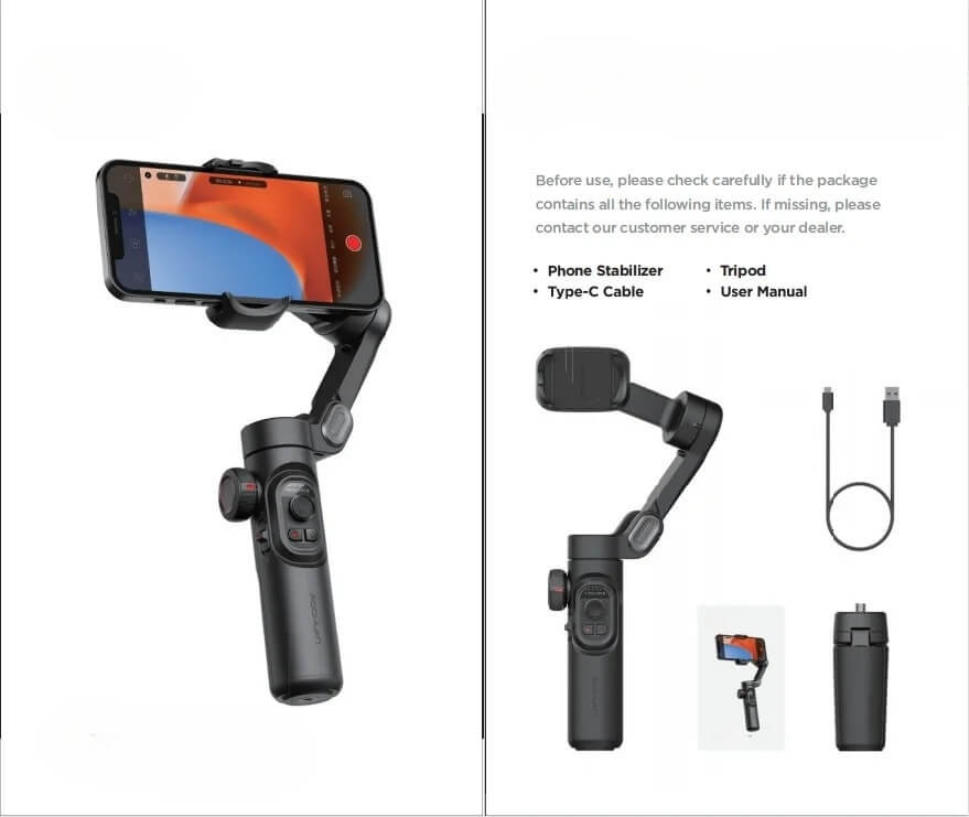 A gimbal selfie stick sold by WorkZen Interiors