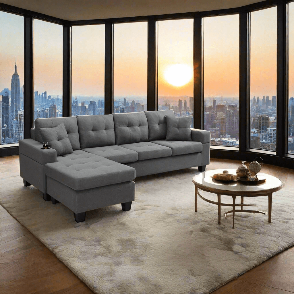The side of a Modern Sectional Sofa sold by WorkZen Interiors