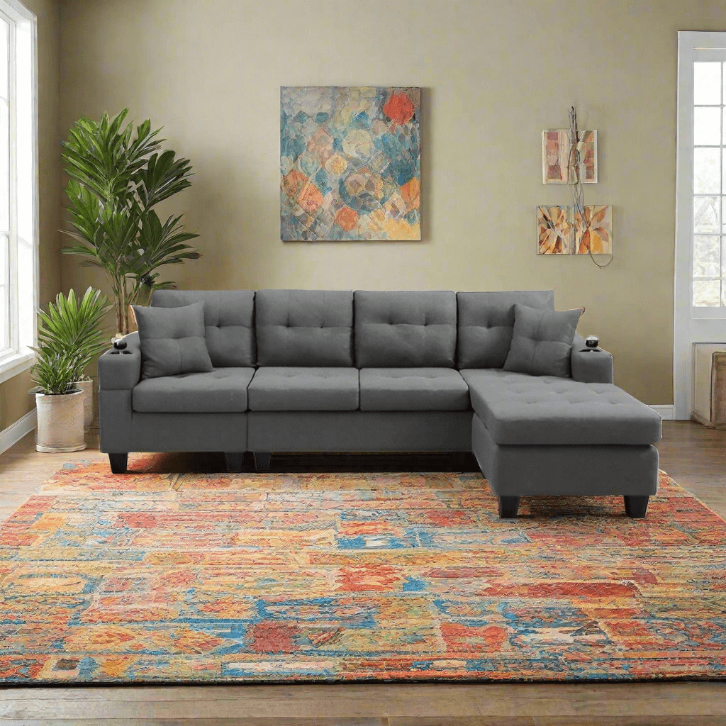 The front of a Modern Sectional Sofa sold by WorkZen Interiors