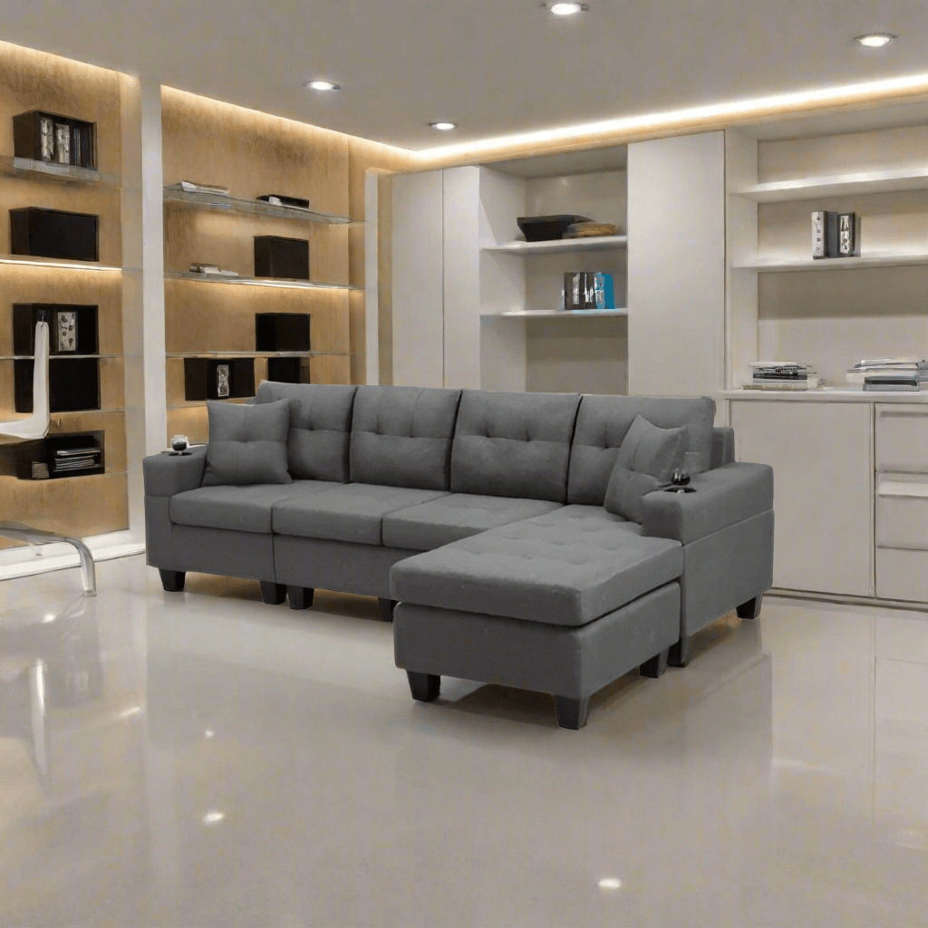 The side of a Modern Sectional Sofa sold by WorkZen Interiors