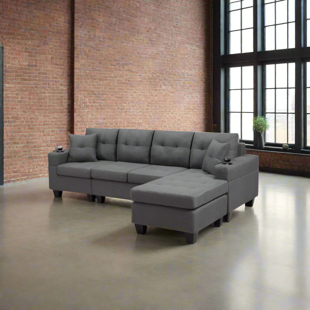 The side of a Modern Sectional Sofa sold by WorkZen Interiors
