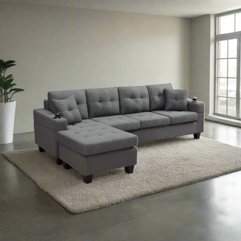 The side of a Modern Sectional Sofa sold by WorkZen Interiors