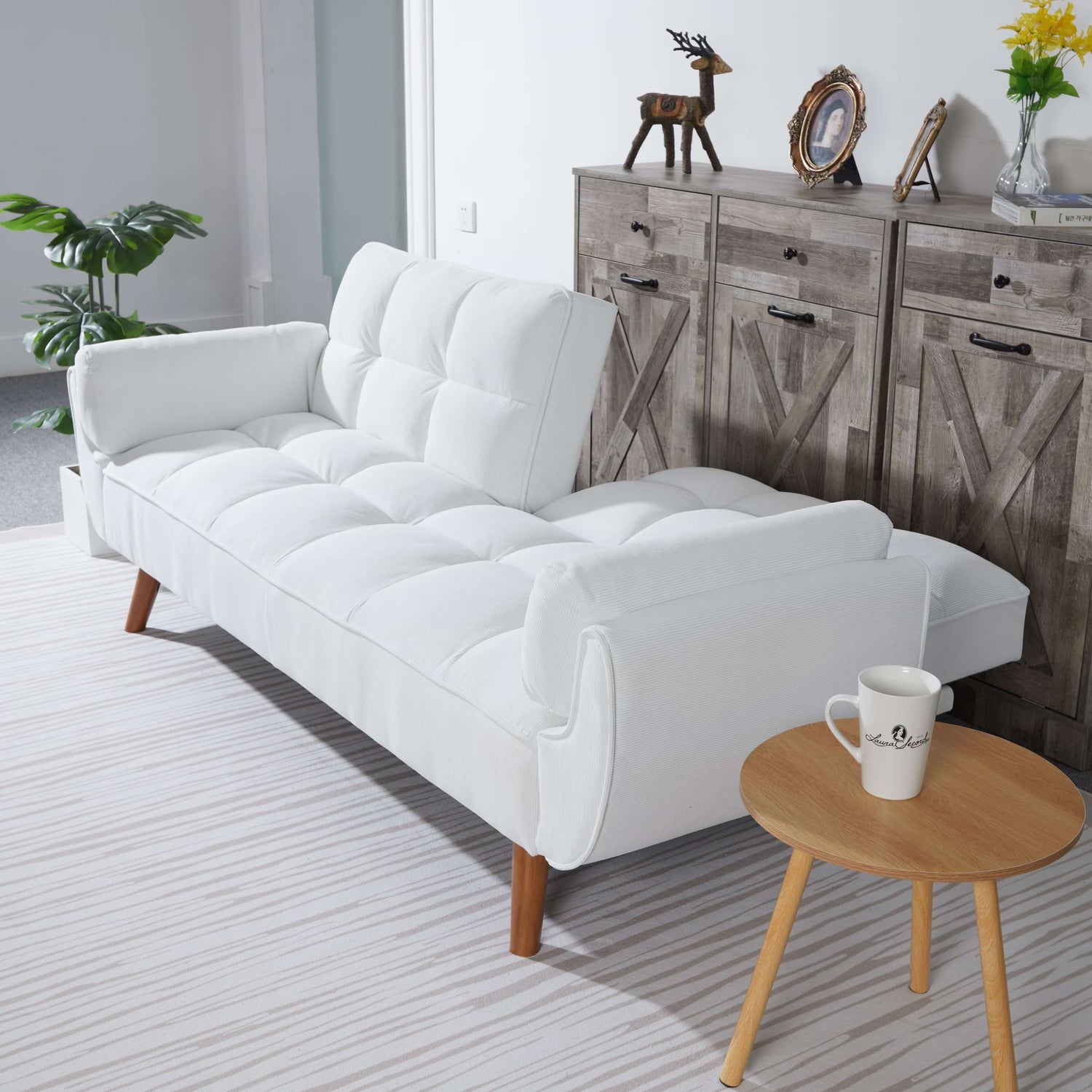 Convertibility of a Boston White Chair Sofa Bed sold by WorkZen Interiors