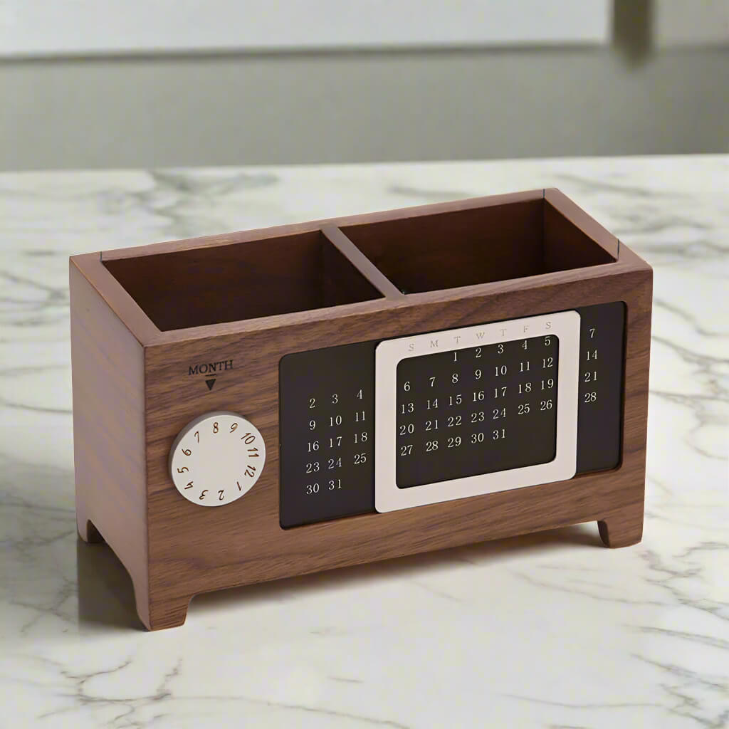 A Wooden Pen Holder sold by WorkZen Interiors