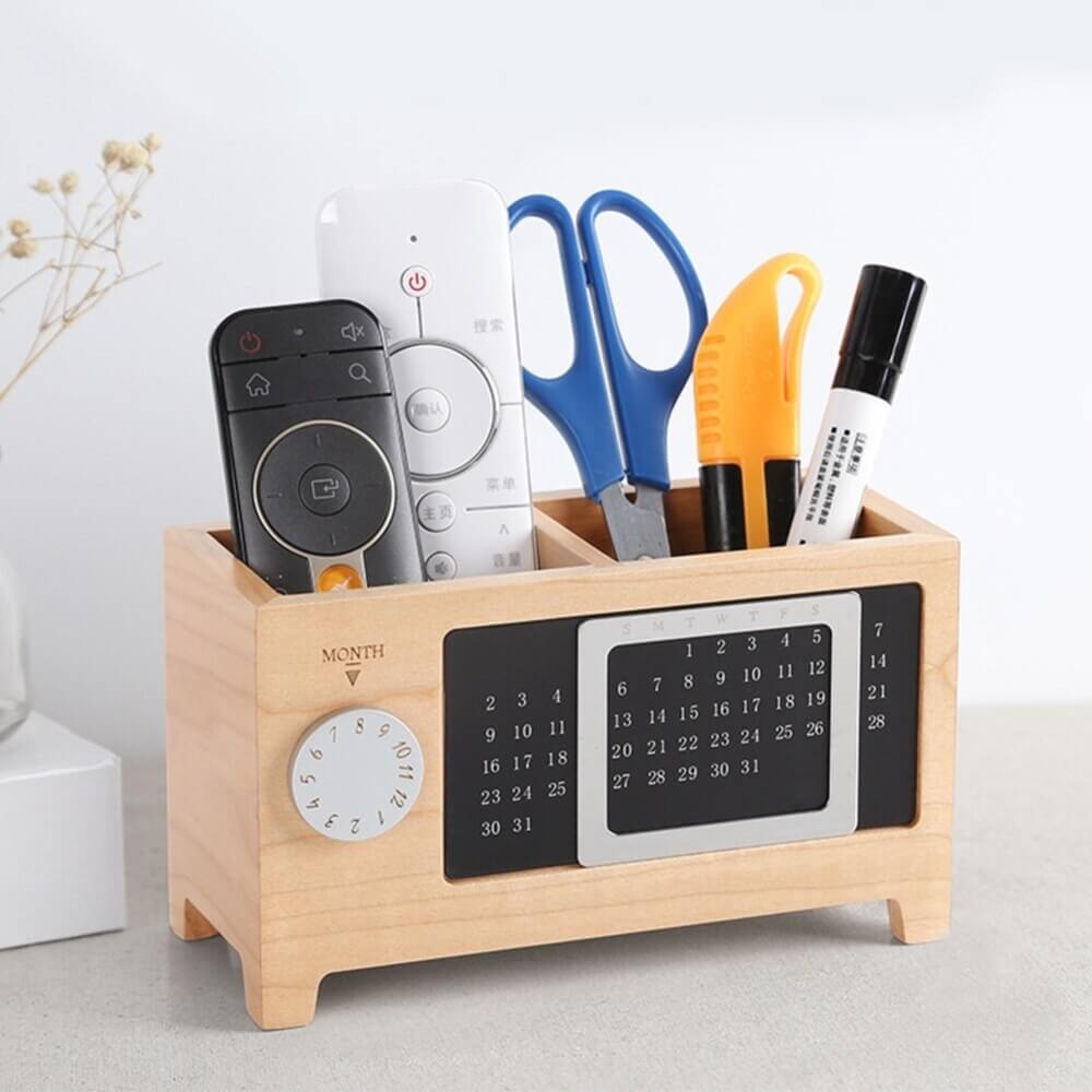 A Wooden Pen Holder sold by WorkZen Interiors