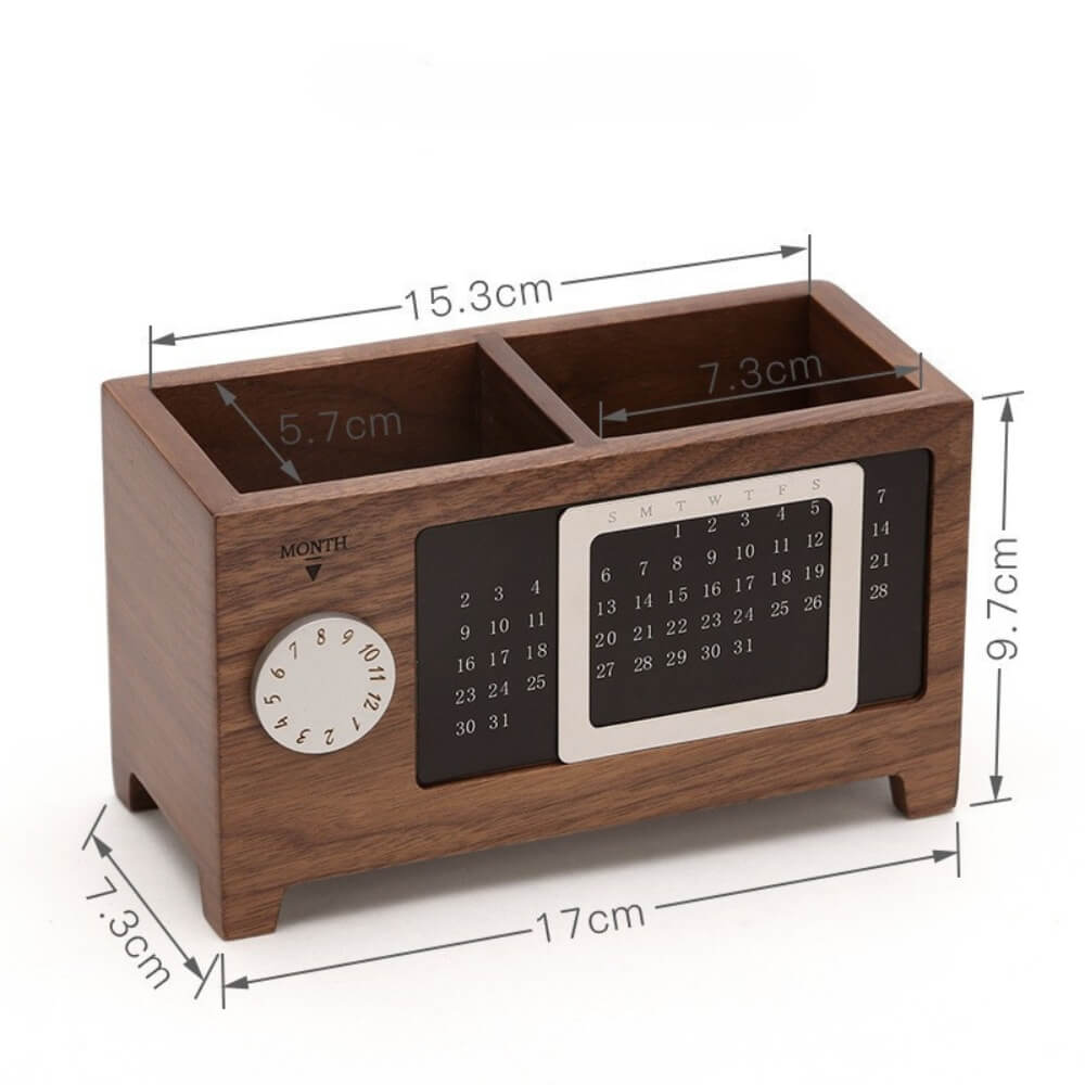Dimension of a Wooden Pen Holder sold by WorkZen Interiors