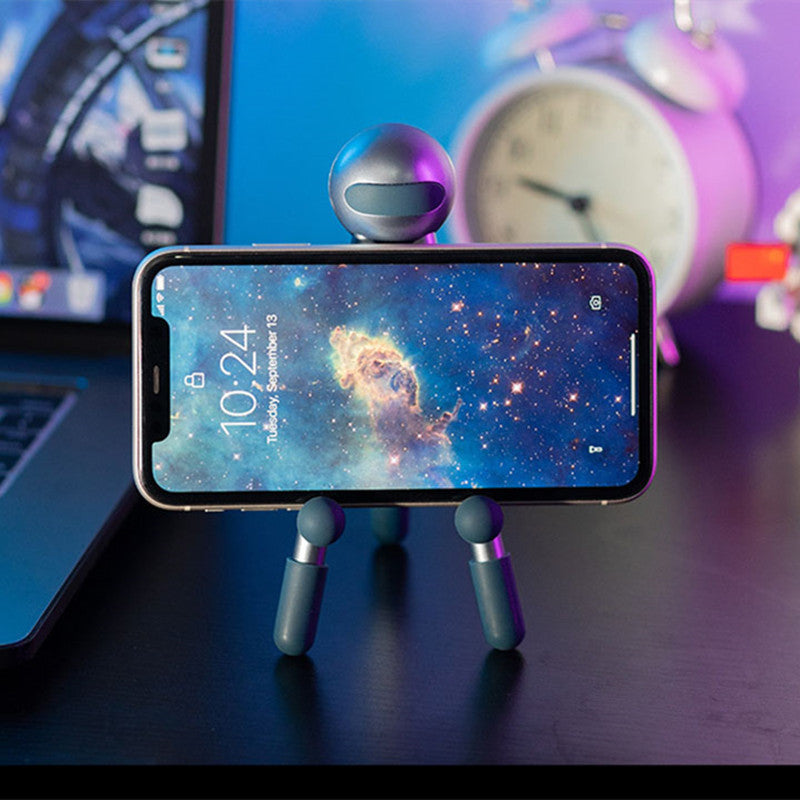 A grey desk phone holder sold by WorkZen Interiors