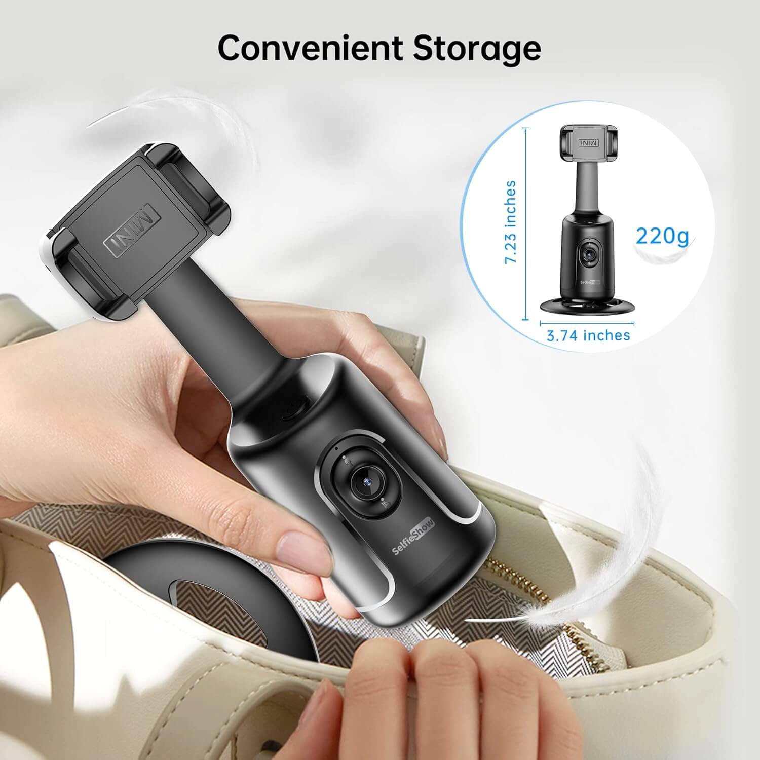 A black motion sensor phone holder of different colors being sold by WorkZen Interiors