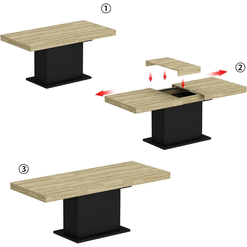 A farmhouse cafeteria table sold by WorkZen Interiors