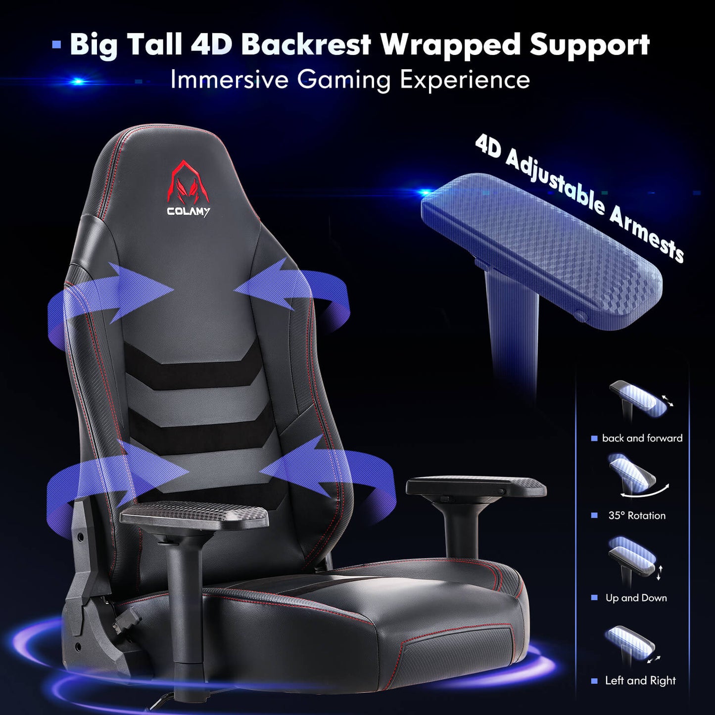 A black heavy duty gaming chair sold by WorkZen Interiors
