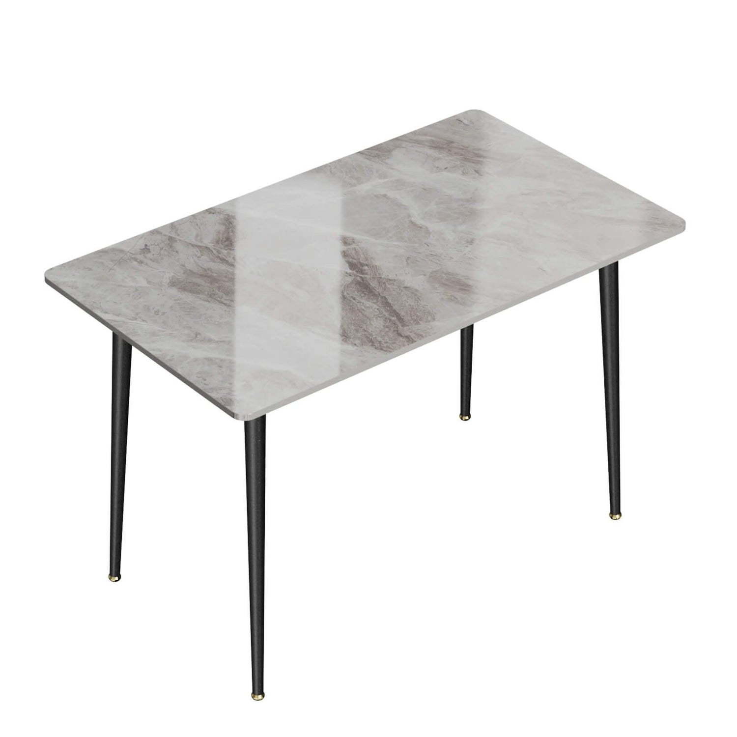 A rectangular marble cafeteria table and 4 chairs sold by WorkZen Interiors