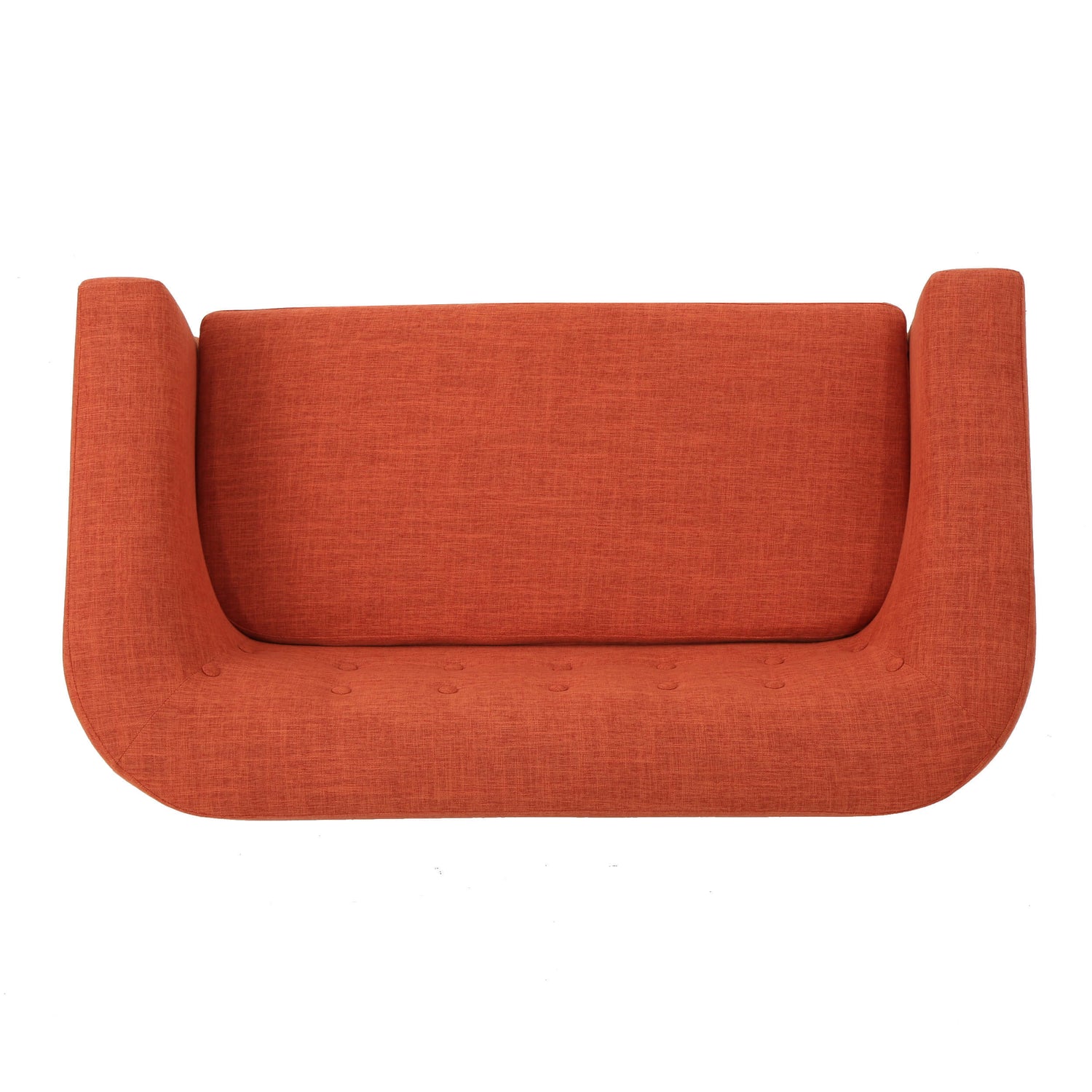 An orange lounger sofa sold by WorkZen Interiors