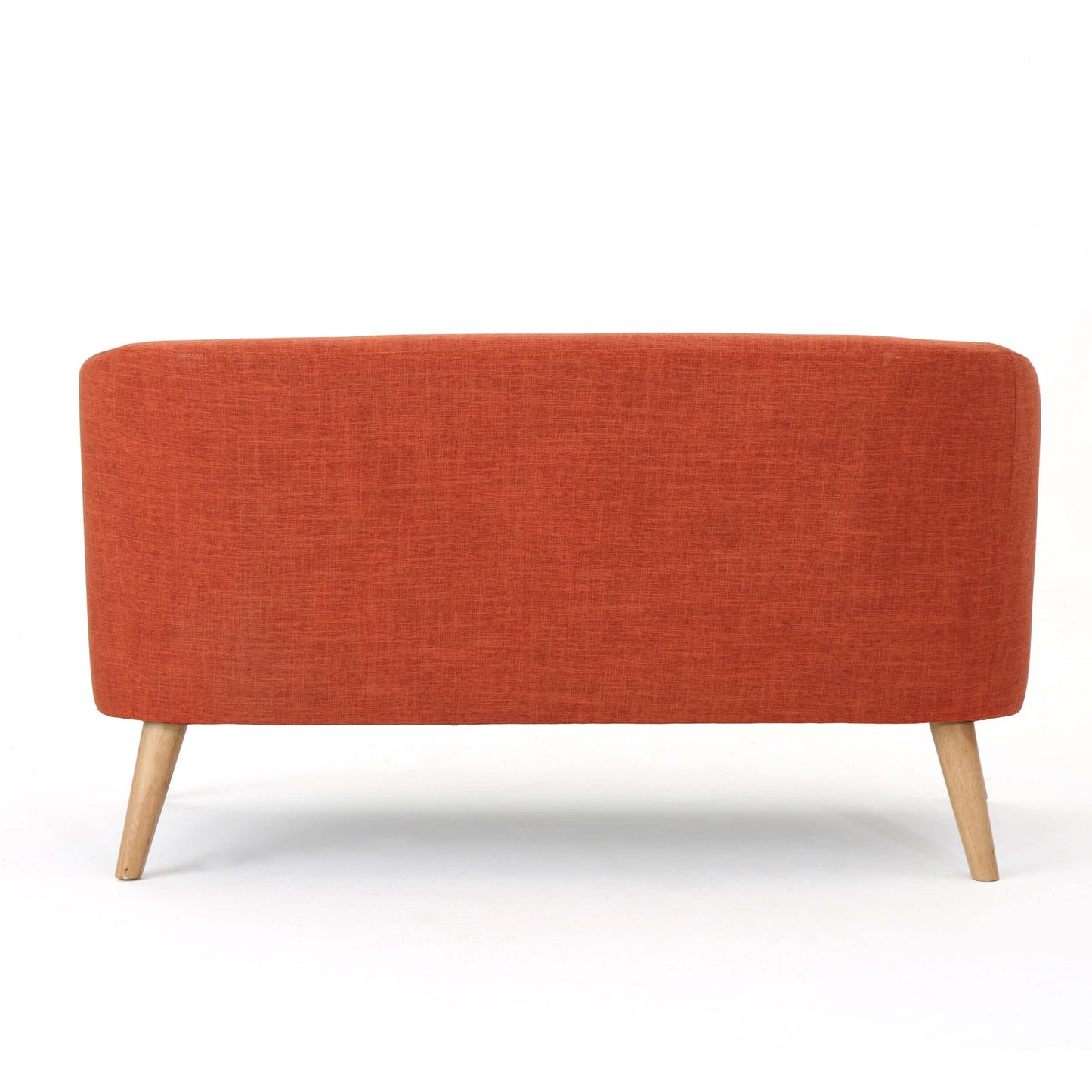 The back of an orange lounger sofa sold by WorkZen Interiors