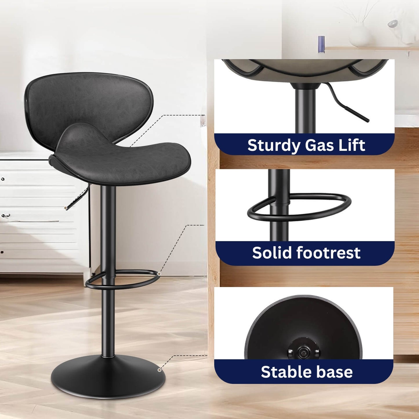 A Sacramento Bar Stools Set Of 2 sold by WorkZen Interiors