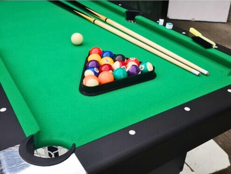 A green snooker table sold by WorkZen Interiors