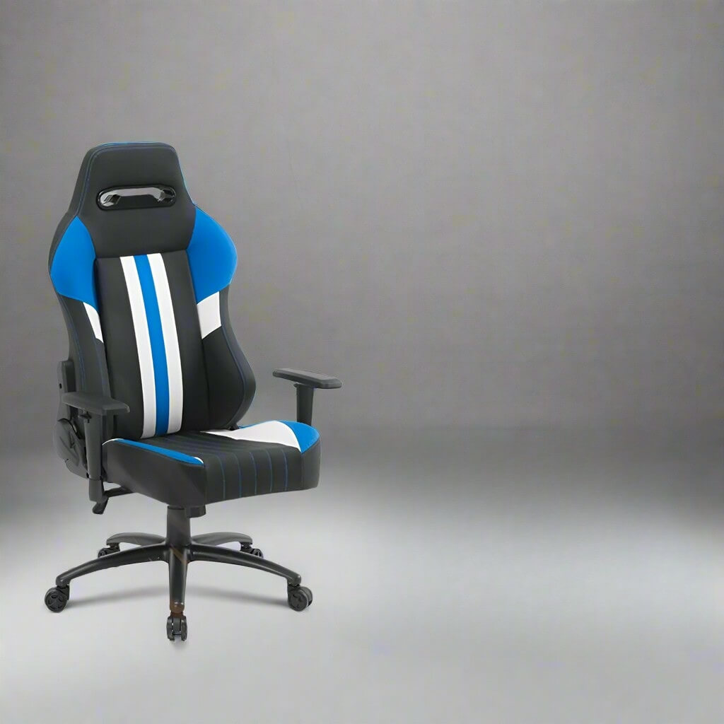 A recliner gamer chair sold on WorkZen Interiors in different positions