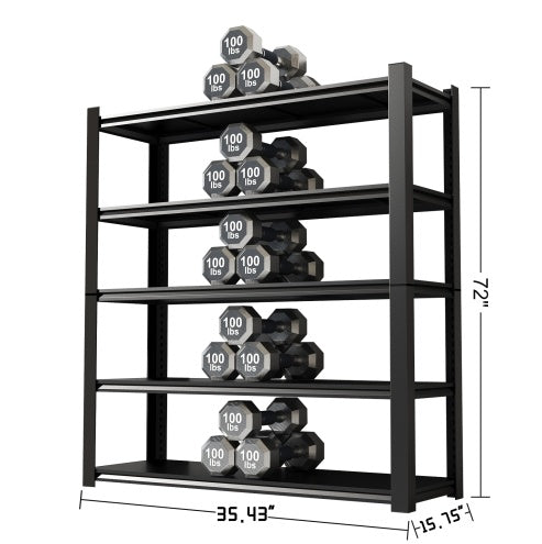 A Heavy Duty Black Metal Shelf sold by WorkZen Interiors