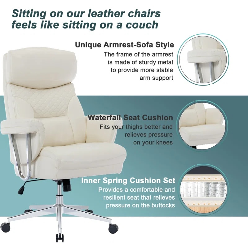 Components of an executive office chair sold by WorkZen Interiors