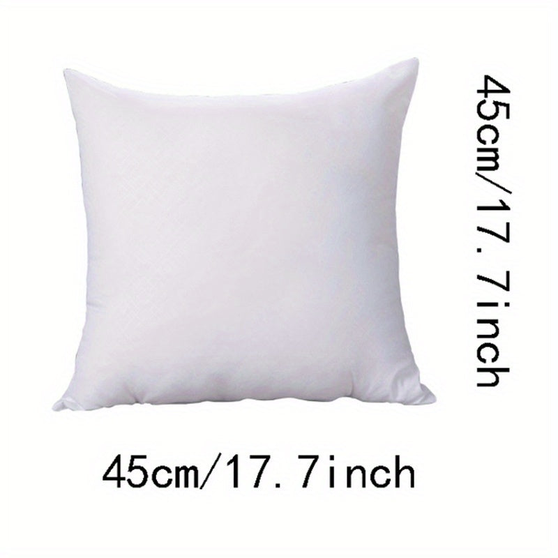 White pillow with measurements on a white background