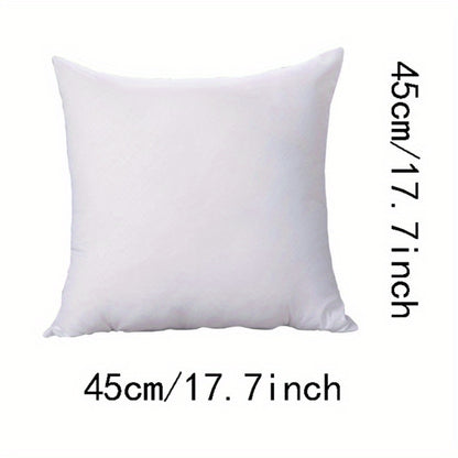 White pillow with measurements on a white background