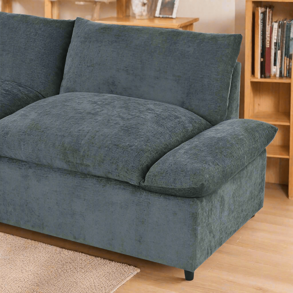 A grey 115.5 Foster Modular Deep Grey Sectional Sofa sold by WorkZen Interiors