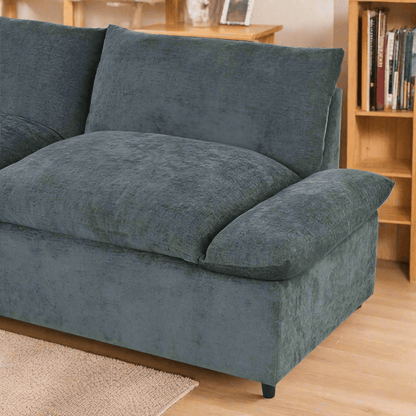 A grey 115.5 Foster Modular Deep Grey Sectional Sofa sold by WorkZen Interiors