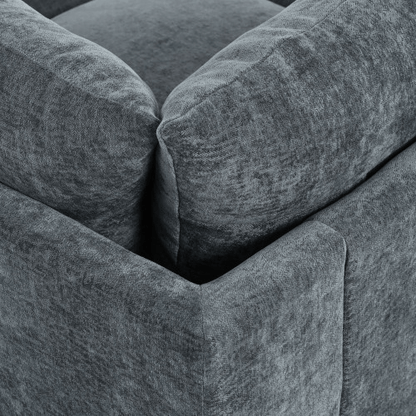 A grey 115.5 Foster Modular Deep Grey Sectional Sofa sold by WorkZen Interiors