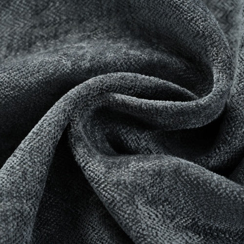 The polyester fabric of a grey 115.5 Foster Modular Deep Grey Sectional Sofa sold by WorkZen Interiors