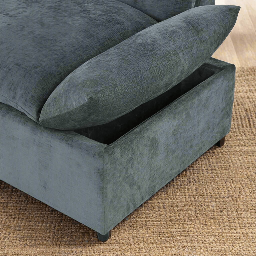 A grey 115.5 Foster Modular Deep Grey Sectional Sofa sold by WorkZen Interiors