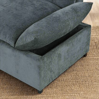 A grey 115.5 Foster Modular Deep Grey Sectional Sofa sold by WorkZen Interiors