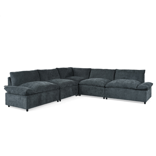 115.5" Foster Modular Grey Sectional Sofa