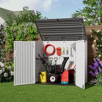 European-style Double-layer Resin Outdoor Storage Shed