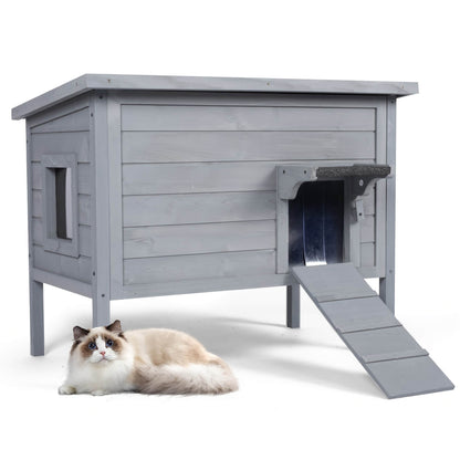 Large Wooden Outdoor Cat House