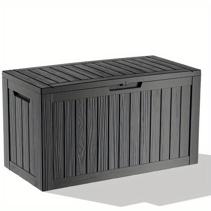 Gray storage box with a lid on a white background