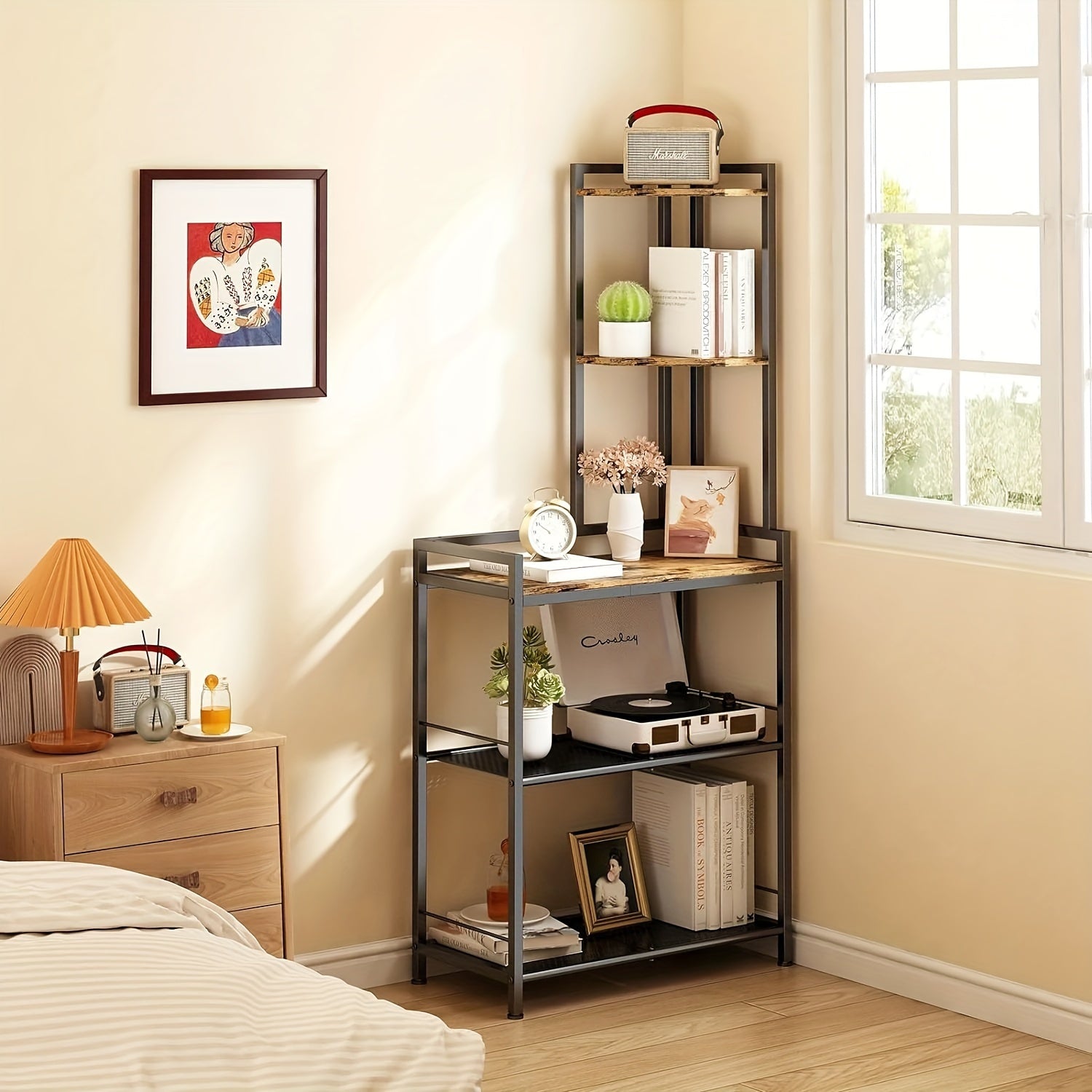 A 5 Tier Corner Shelf sold by WorkZen Interiors