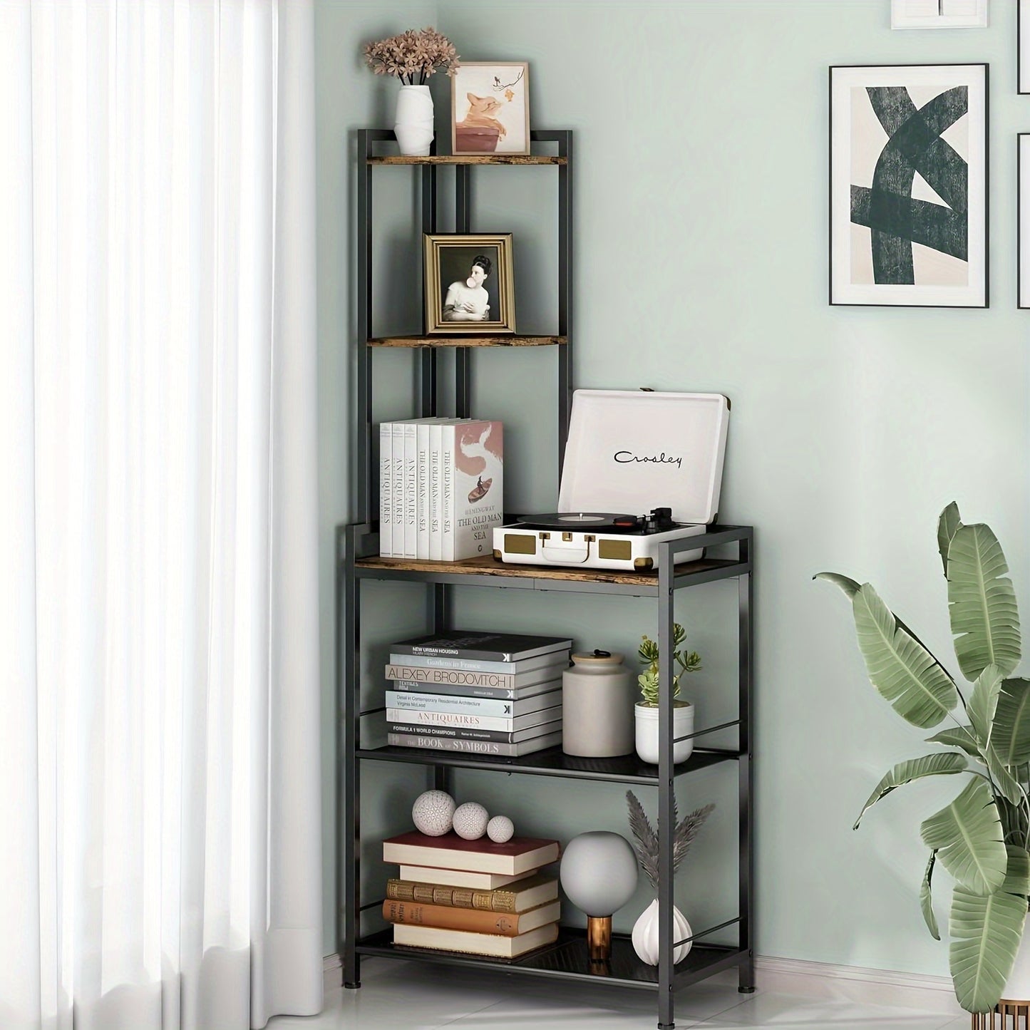 A 5 Tier Corner Shelf sold by WorkZen Interiors