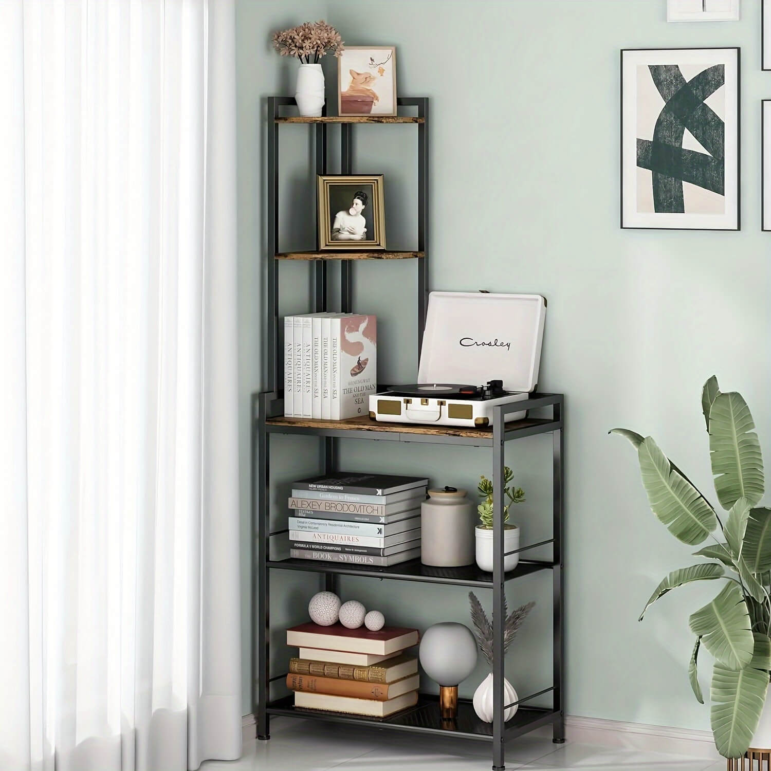 A 5 Tier Corner Shelf sold by WorkZen Interiors