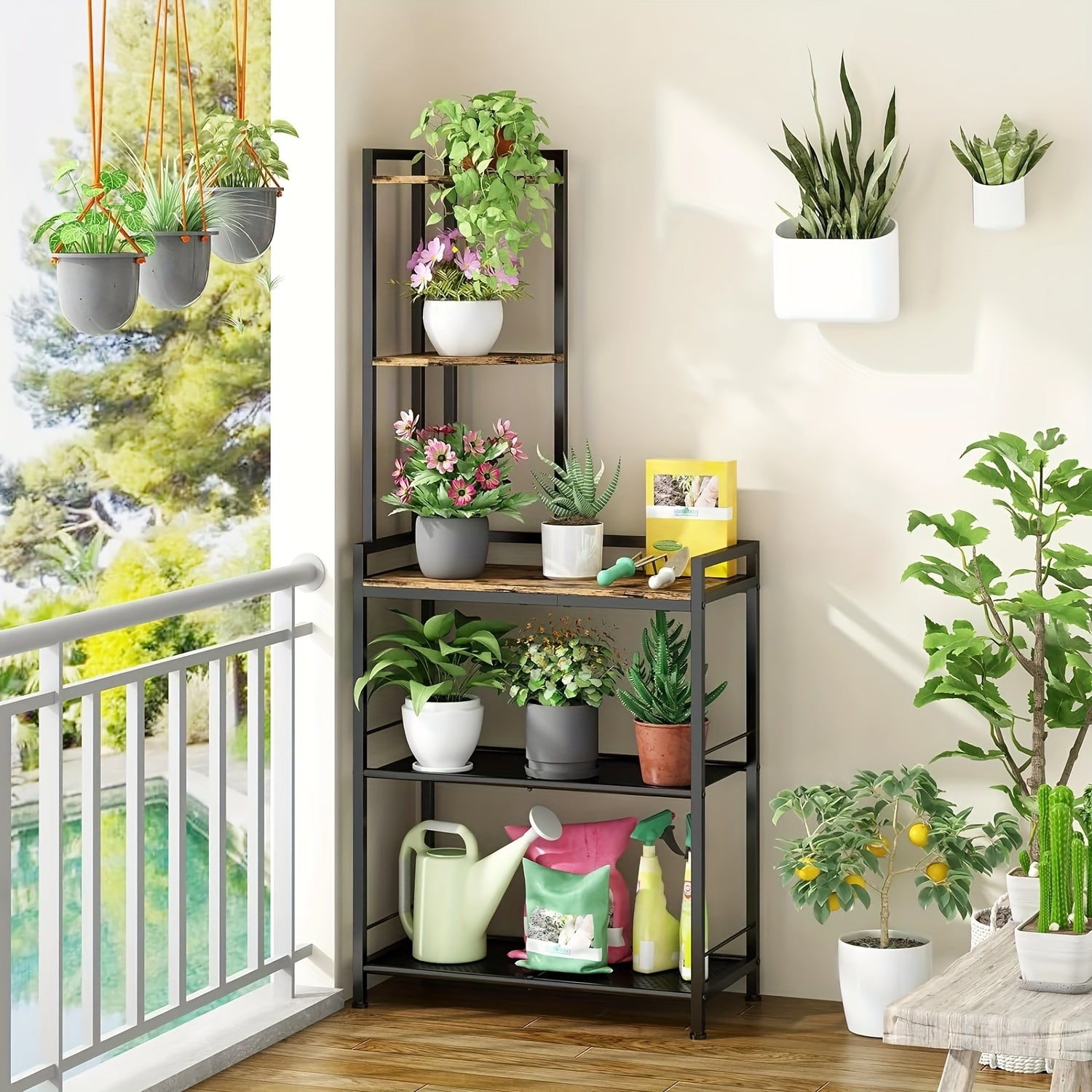 A 5 Tier Corner Shelf sold by WorkZen Interiors