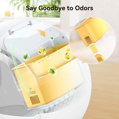 Meowant self cleaning litter box with lemon scent for odor removal