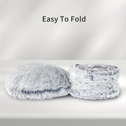 Foldable gray cat donut on a white background.