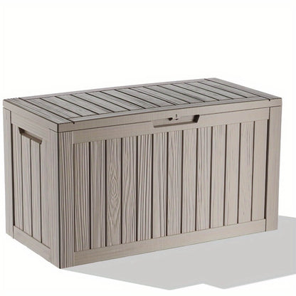 Wooden storage box with a lid on a white background