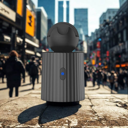 A black auto object tracking phone holder sold by WorkZen Interiors