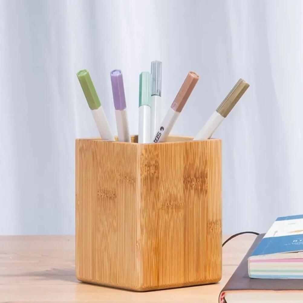 A Bamboo Fountain Pen Holder sold WorkZen Interiors