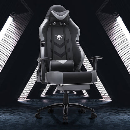 A Grey Big and Tall Gaming Chair sold by WorkZen Interiors