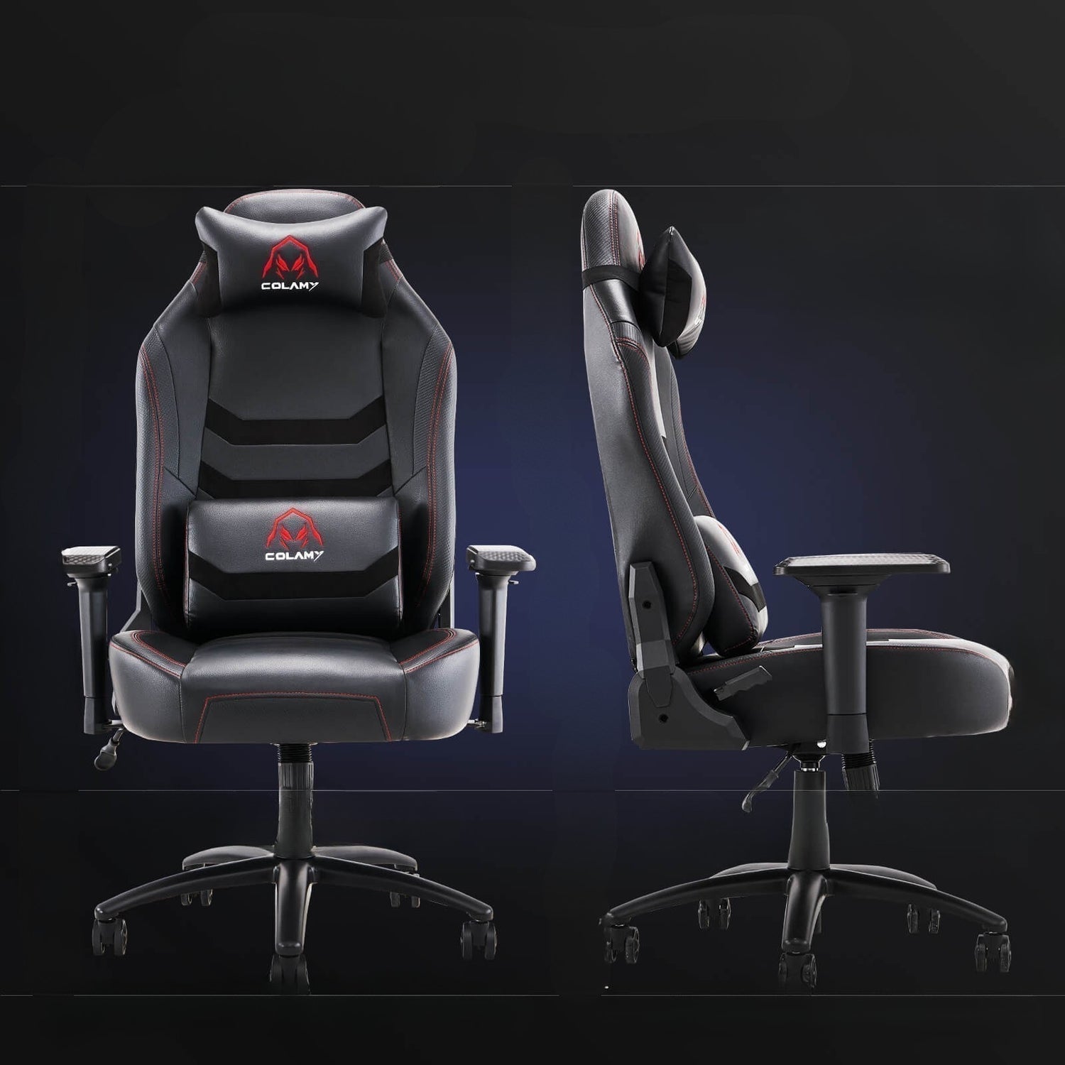 2 black heavy duty gaming chairs sold by WorkZen Interiors