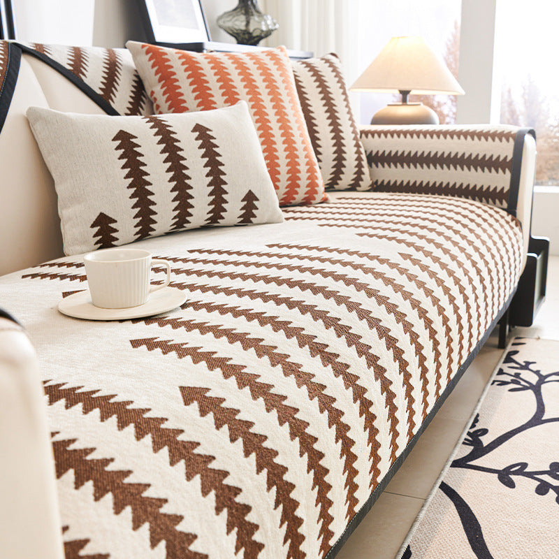 A Chenille Double Lounge Sofa Cover sold by WorkZen Interiors