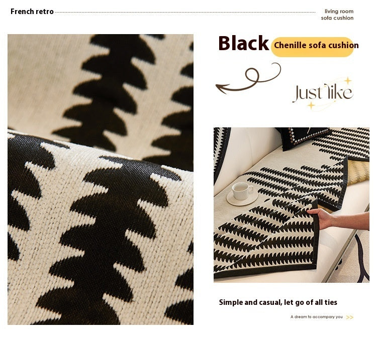 A Chenille Double Lounge Sofa Cover sold by WorkZen Interiors