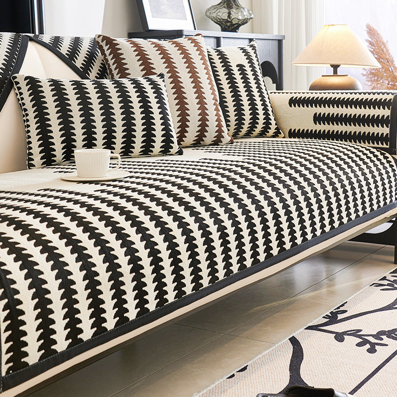 A Chenille Double Lounge Sofa Cover sold by WorkZen Interiors