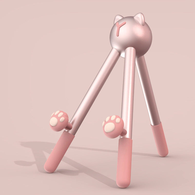 A pink desk phone holder sold by WorkZen Interiors